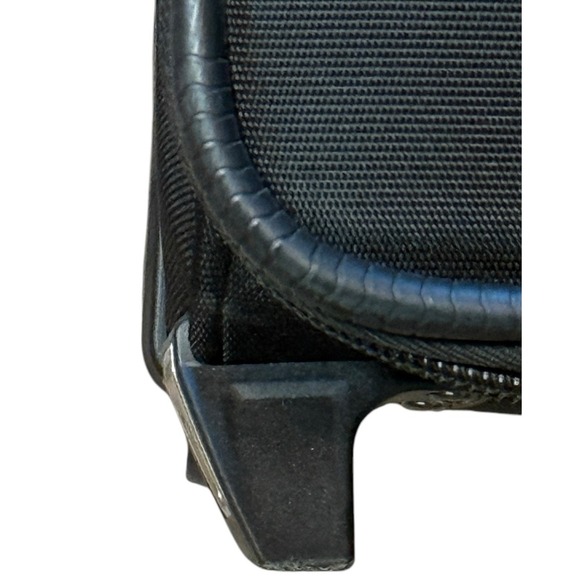 Travelpro Luggage Black 4 Wheels Powerscope Leather Handle Canvas Carry On Bag - Picture 13 of 16